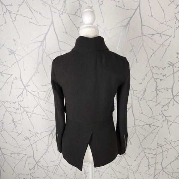 Wilfred Black Japanese Crepe Mayet Moto Jacket - Picture 8 of 10